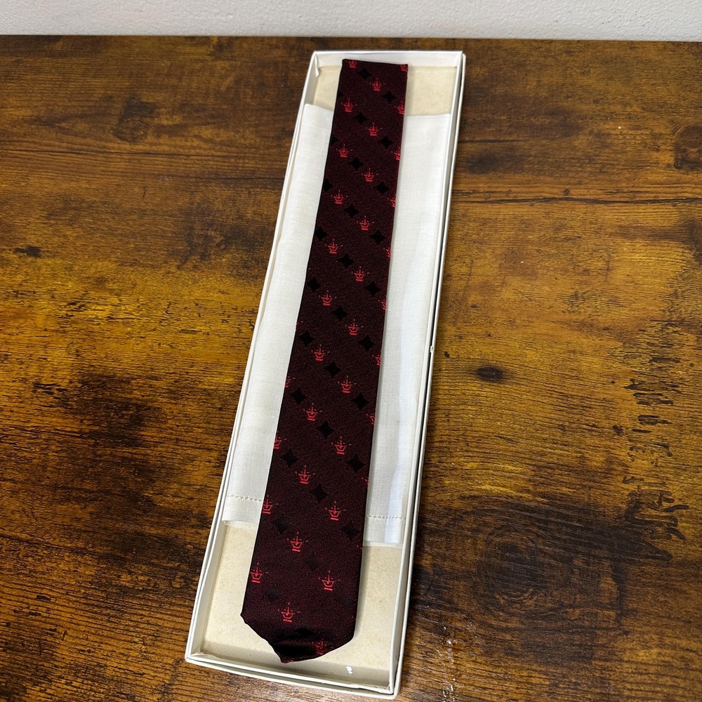 Vtg 1950s Smoothie Button-Down Skinny Tie Schreter Patent 2313273 Mid Century